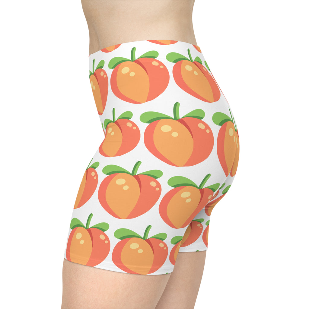 Peach Pattern Women's Biker Shorts