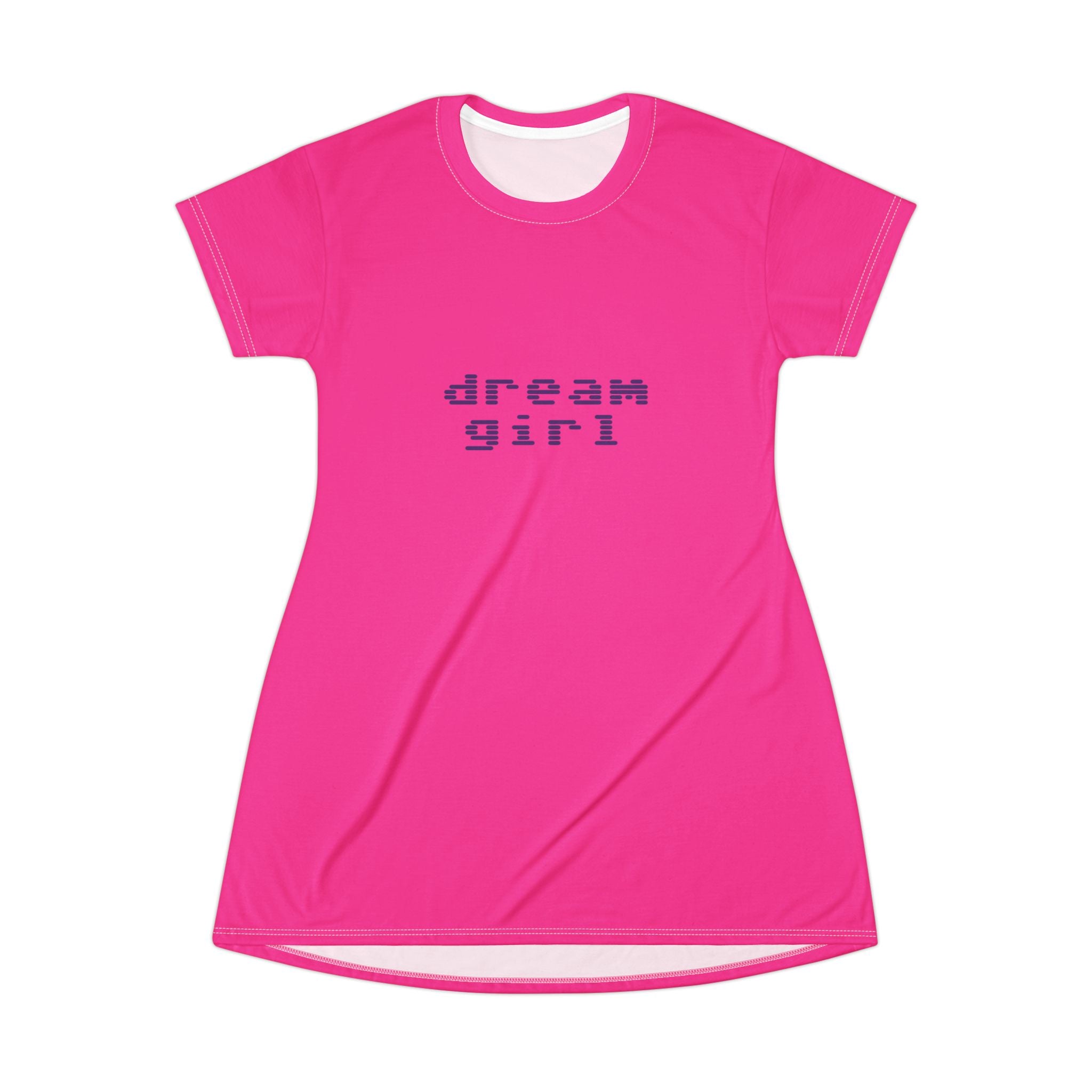 Dream Girl T-Shirt Dress, Oversized Graphic Tee Dress, Casual Women's Dress, Beach Cover Up, Vacation Outfit