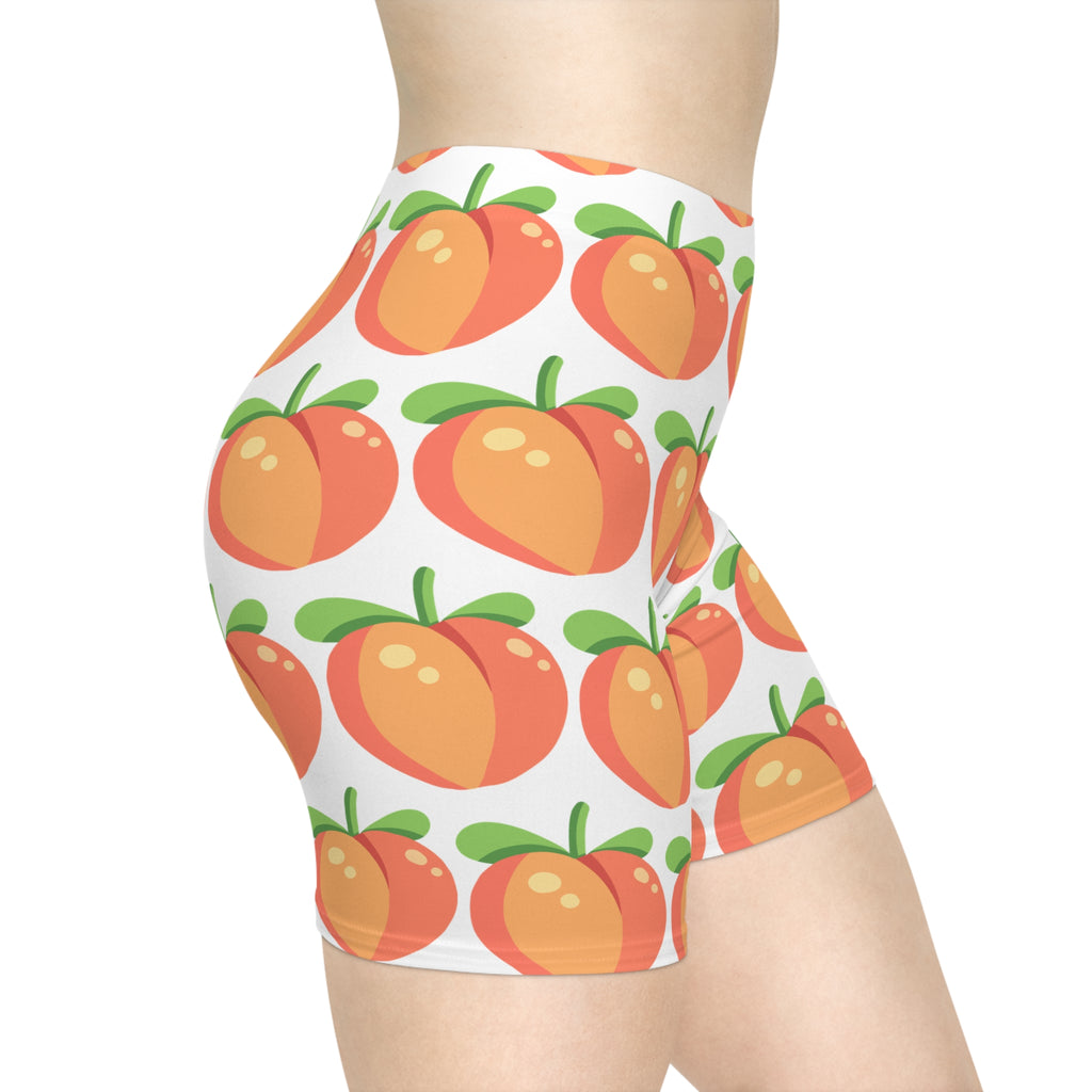 Peach Pattern Women's Biker Shorts