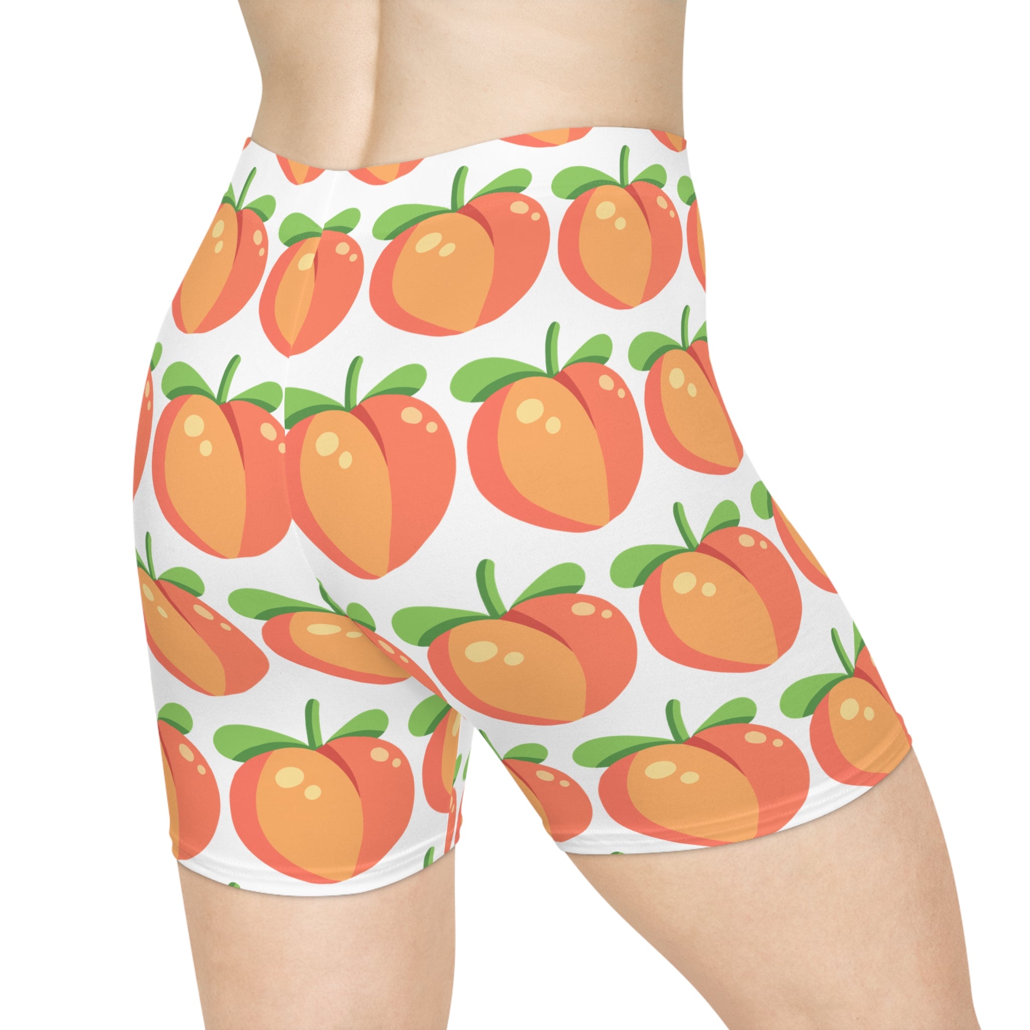 Peach Pattern Women's Biker Shorts