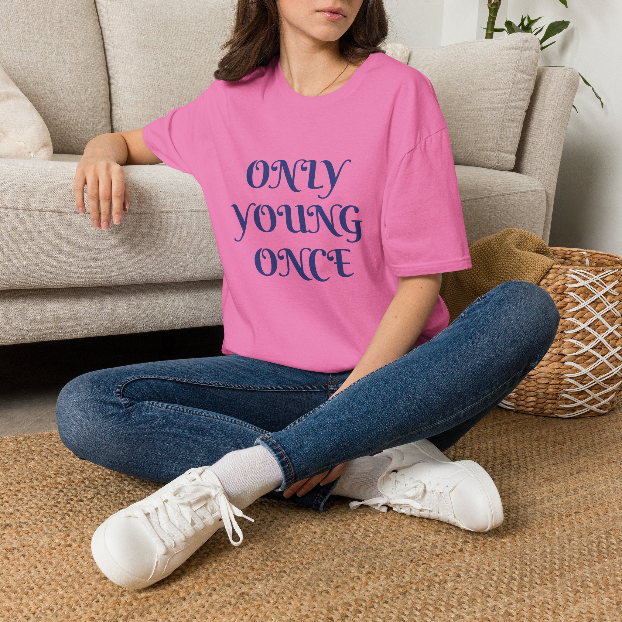 Only Young Once Retro Script Adventure T-Shirt
