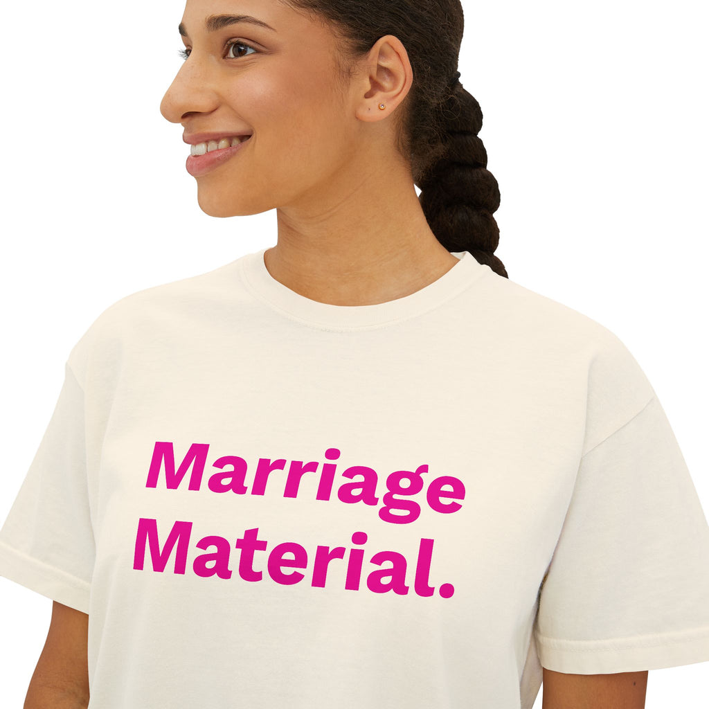 Marriage Material Shirt, Funny Women's Graphic Tee, Bride Gift, Engagement Shirt, Bachelorette Weekend Outfit
