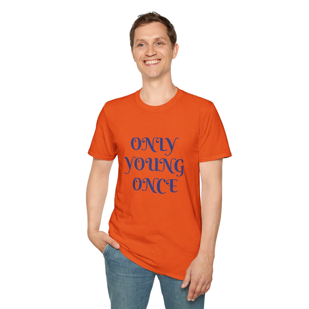 Only Young Once Retro Script Adventure T-Shirt