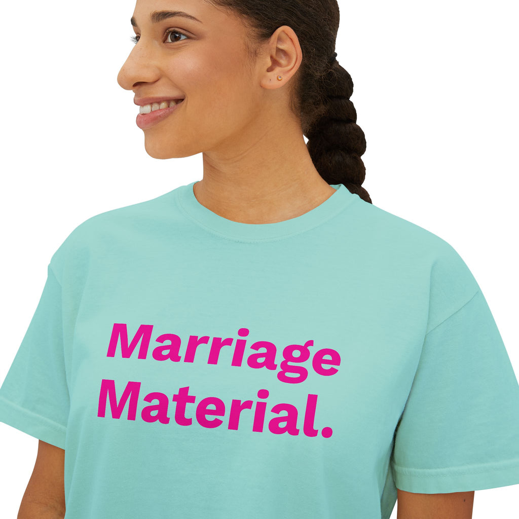 Marriage Material Shirt, Funny Women's Graphic Tee, Bride Gift, Engagement Shirt, Bachelorette Weekend Outfit
