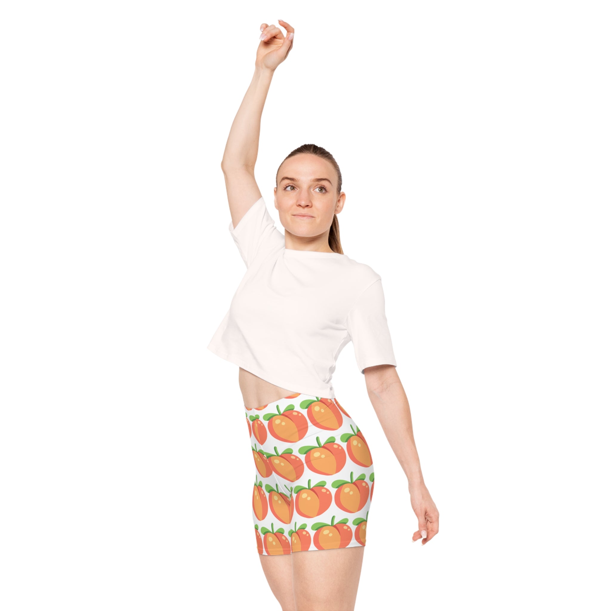 Peach Pattern Women's Biker Shorts