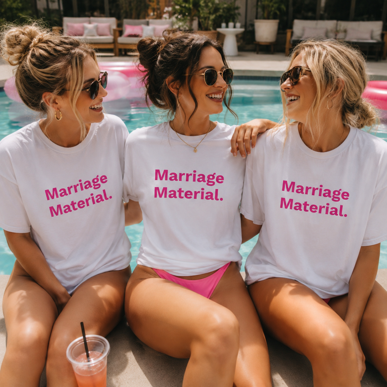 Marriage Material Shirt, Funny Women's Graphic Tee, Bride Gift, Engagement Shirt, Bachelorette Weekend Outfit