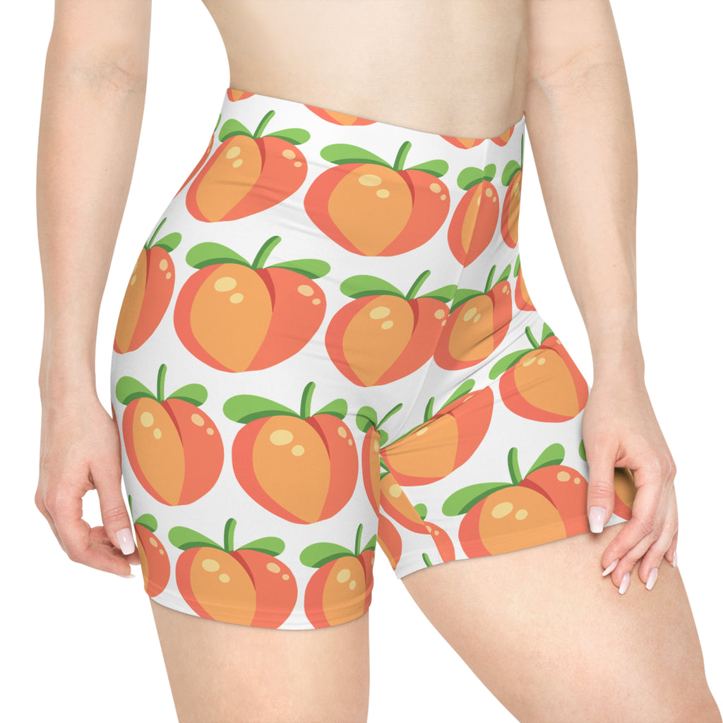 Peach Pattern Women's Biker Shorts