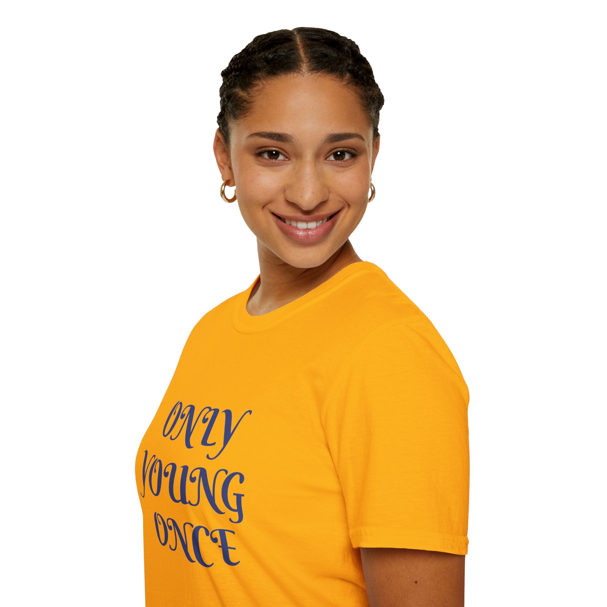 Only Young Once Retro Script Adventure T-Shirt