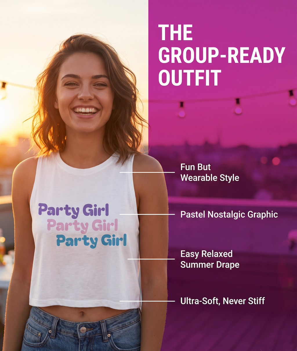 Party Girl Bachelorette Weekend Crop Top