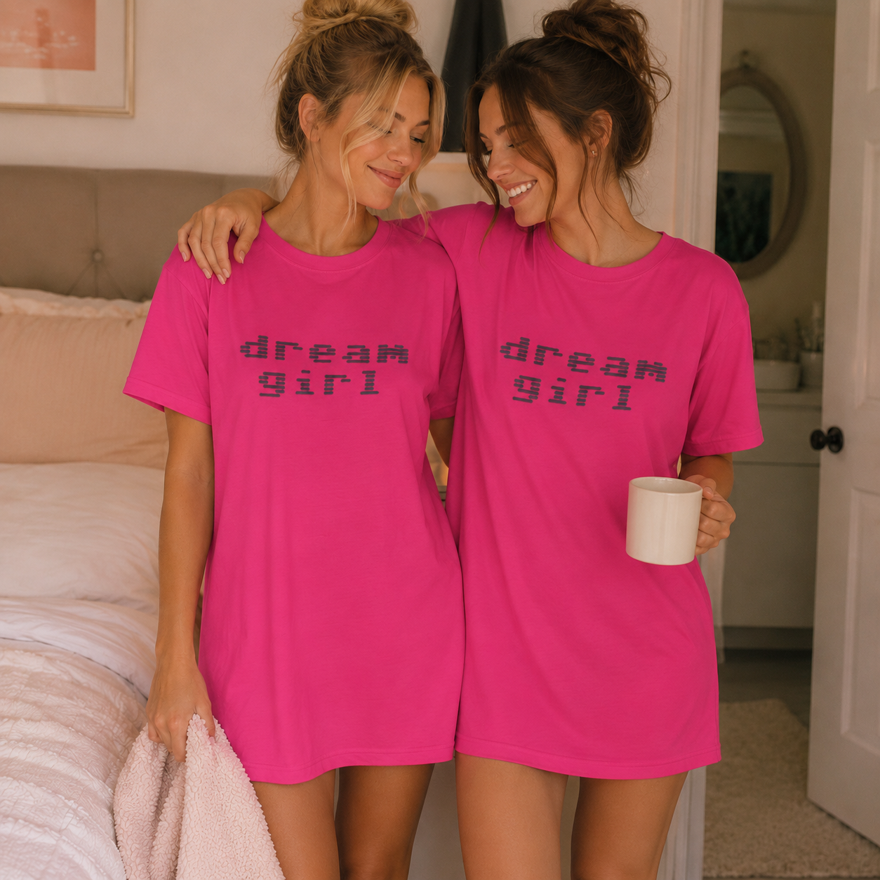 Dream Girl Oversize T-Shirt Dress Beach Cover Up
