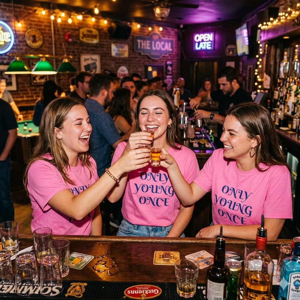 Only Young Once Retro Script Adventure T-Shirt
